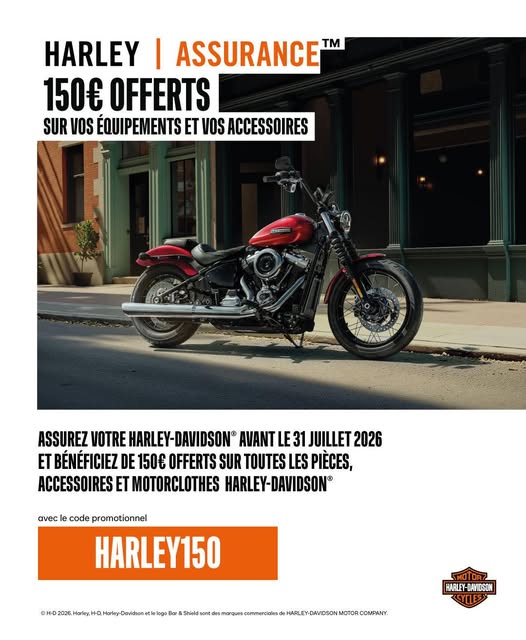 Offre Harley Assurance* chez votre concessionnaire Harley-Davidson